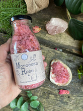 Load image into Gallery viewer, Moroccan Rose Foaming Pink Himalayan Bath Salts