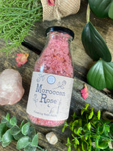 Load image into Gallery viewer, Moroccan Rose Foaming Pink Himalayan Bath Salts