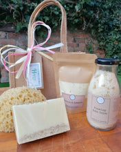 Load image into Gallery viewer, Vanilla and Oatmeal Jute Gift Bag
