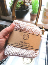Load image into Gallery viewer, 100% Cotton All Purpose Cloth - Hand Knitted Dish Cloth