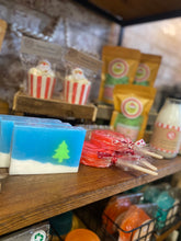 Load image into Gallery viewer, Christmas Tree Scene Handmade Soap Slice
