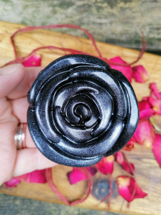  Black Rose Soap - Halloween Rose Soap
