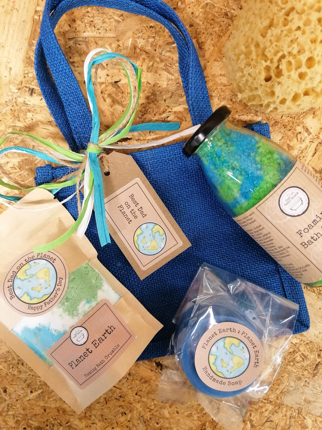 Planet Earth Jute Gift Bag
