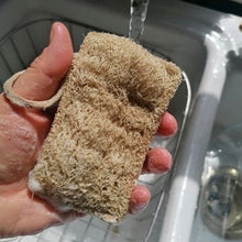 Load image into Gallery viewer, Zero waste - natural &amp; organic loofah scourer/ sponge pad
