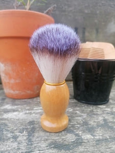 wooden shaving brush by The Soap Shack