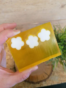 Chamomile and Lemon Handmade Soap Slice
